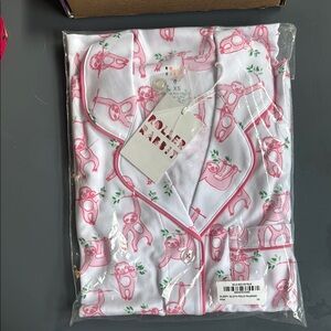 Roller Rabbit Pajamas - Pink and White SLOTH